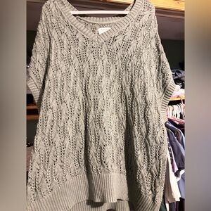 Sonoma Women's V-Neck Sweater in Gray